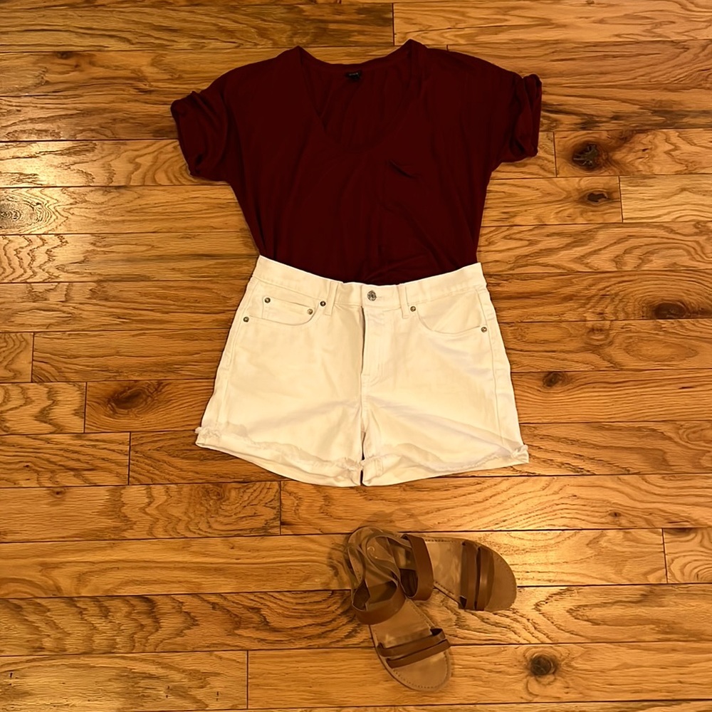 GAP white denim shorts